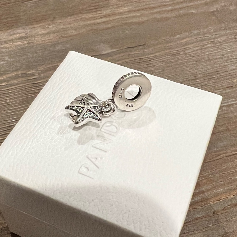 Starfish seashell dangle pandora charm